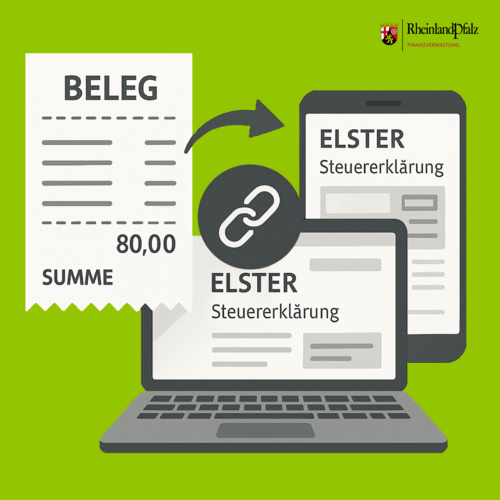 Grafische Darstellung zur neuen Funktion digitaler Belege in ELSTER